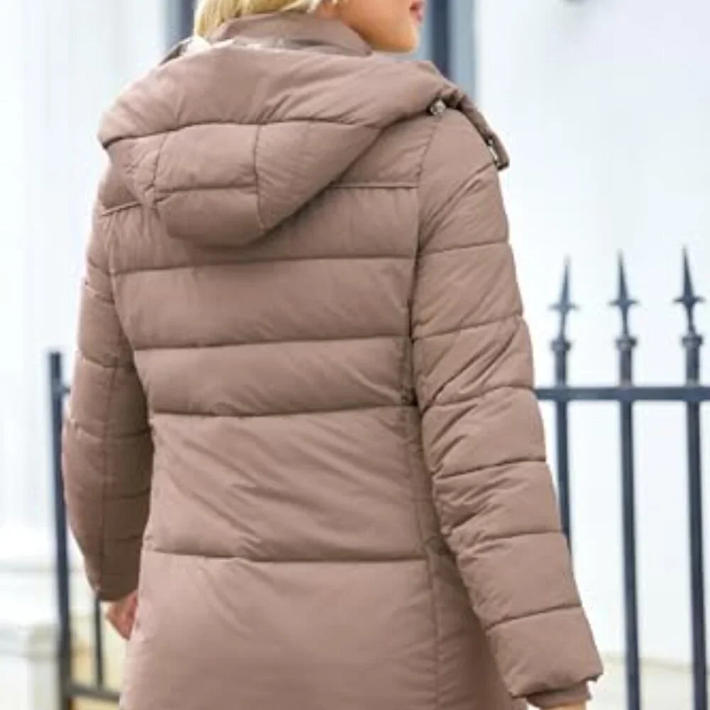 Packable Puffer Jacket Lightweight Thickened Down Winter Coat Chic